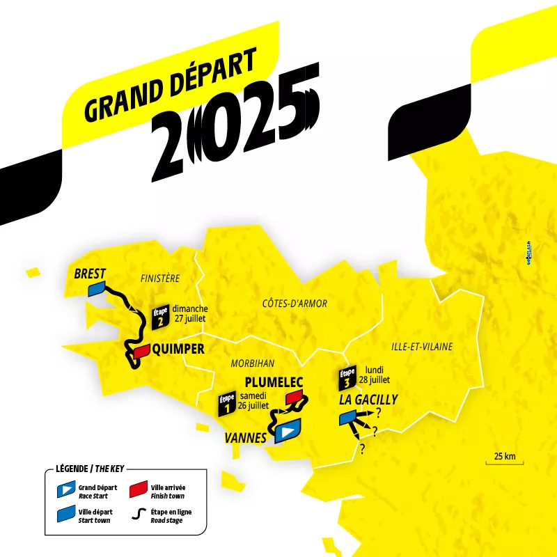 Brittany set to host the Grand Départ of the 2025 Tour de France Femmes